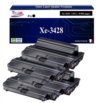 4x Toners compatibles Xerox Phaser 3428 - 8 000 pages