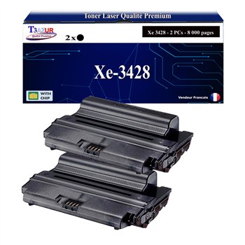 2x Toners compatibles Xerox Phaser 3428 - 8 000 pages