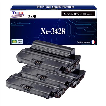 3x Toners compatibles Xerox Phaser 3428 - 8 000 pages