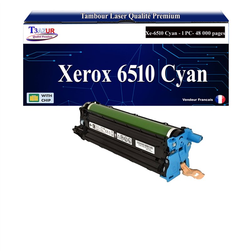 Kit Tambour compatible avec Xerox Phaser 6510/WorkCentre 6515 (108R01417) - Cyan -48 000 pages