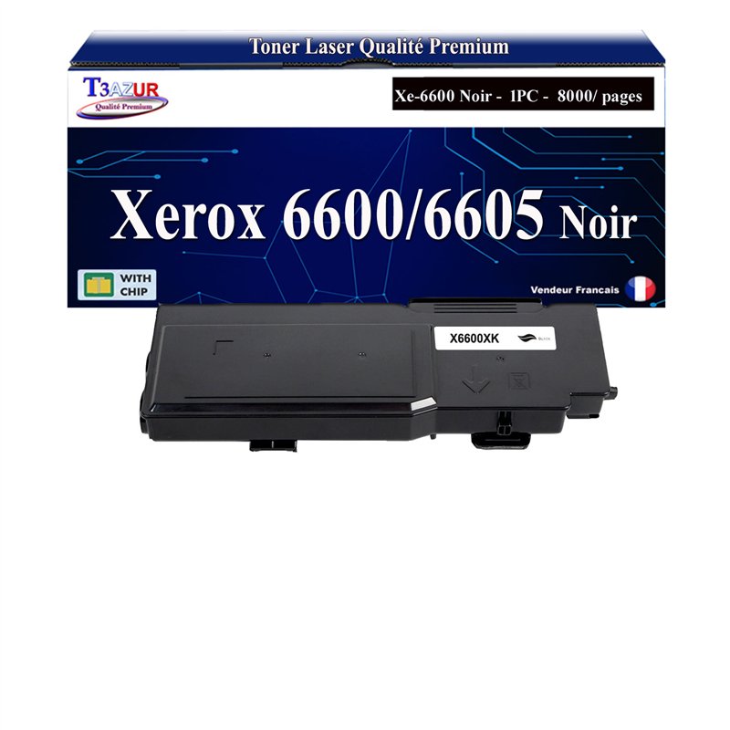 Toner compatible Xerox Phaser 6600/6605 (106R02232)-Noire -8 000 pages
