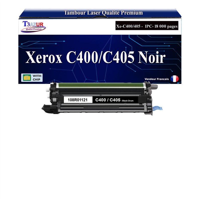 Kit Tambour compatible avec Xerox Phaser 6600/WorkCentre 6605/6655/VersaLink C400/C405 (108R01121) -Noire -18 000 pages