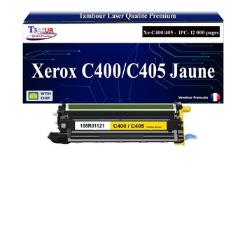 Kit Tambour compatible avec Xerox Phaser 6600/WorkCentre 6605/6655/VersaLink C400/C405 (108R01121) -Jaune -12 000 pages