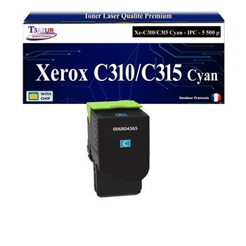 Toner compatible avec Xerox C310/C315 (006R04365/006R04357) Cyan - 5 500 pages
