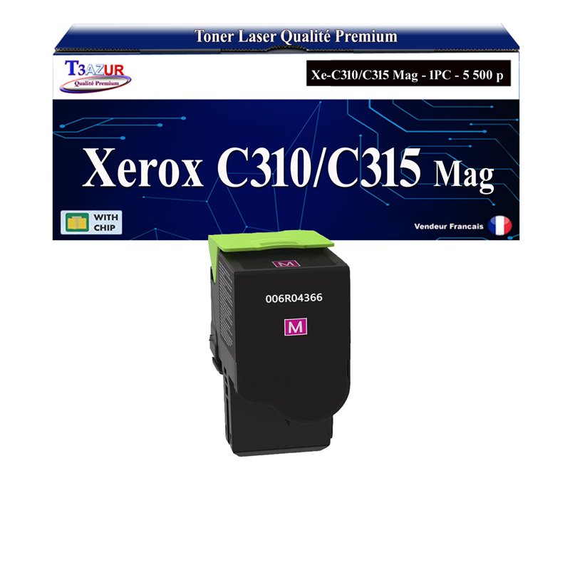 Toner compatible avec Xerox C310/C315 (006R04366/006R04358) Magenta - 5 500 pages