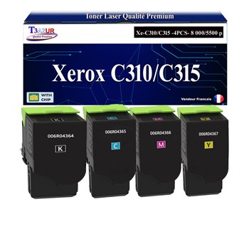4x Toners compatibles avec Xerox C310/C315