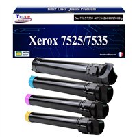 4x Toners compatibles Xerox WorkCentre 7525/ 7535/ 7545/ 7830