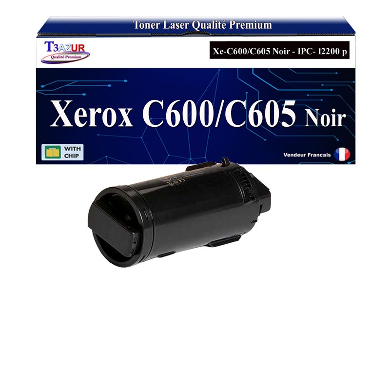 Toner compatible Xerox VersaLink C600/C605 (106R03907/106R03899)- Noire -12 200 pages