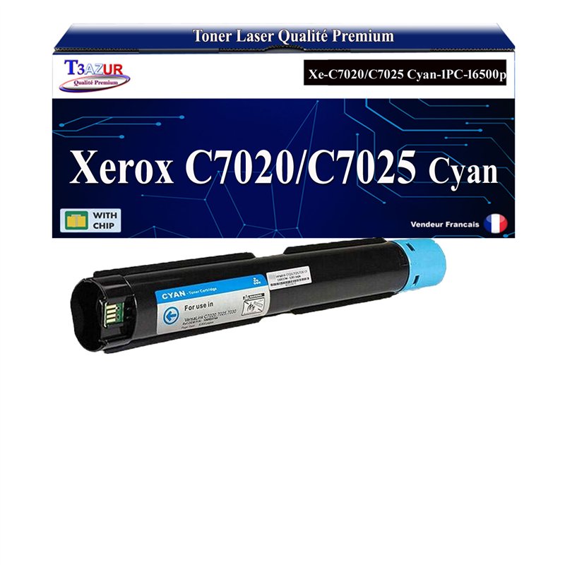 Toner compatible Xerox VersaLink C7020/C7025/C7030 (106R03740/106R03744)- Cyan -16 500 pages