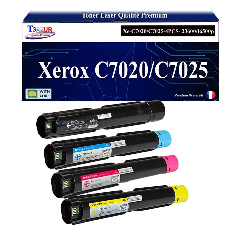 4x Toners compatibles Xerox VersaLink C7020/ C7025/ C7030