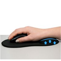 Tapis de souris Ewent Gel avec repose-poignet - 240 x 21 x 212 mm - Noir