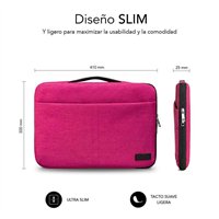 Étui Subblim Elegant - 410 mm - Fin et léger - Protection renforcée - Rose