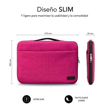 Étui Subblim Elegant - 410 mm - Fin et léger - Protection renforcée - Rose