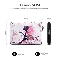 Housse pour ordinateur portable Subblim Trendy en néoprène pour ordinateurs portables de 13,3" à 14" - Couleurs variées