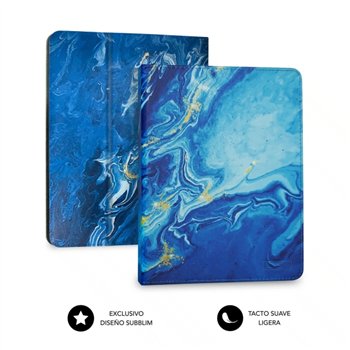 Étui universel Bluetooth Subblim Keytab Pro 9-10,1" - Sans fil - Bluetooth - Couleur marbre bleu