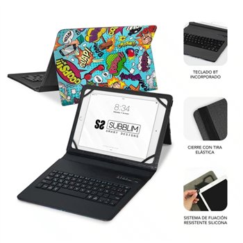 Étui universel Bluetooth Subblim Keytab Pro 9-10,1" - Sans fil - Bluetooth - Couleurs variées