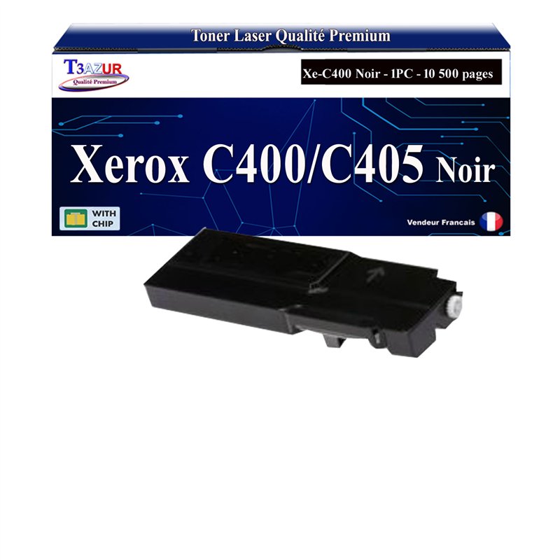 Toner compatible Xerox VersaLink C400/C405 (106R03528/106R03516/106R03500)- Noire -10 500 pages