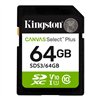 Carte SDXC Kingston 64 Go UHS-I Classe 10 100 Mo/s Canvas Select Plus