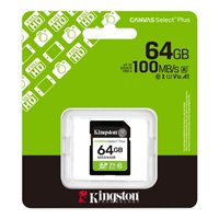 Carte SDXC Kingston 64 Go UHS-I Classe 10 100 Mo/s Canvas Select Plus