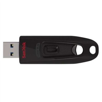 Clé USB 3.0 Sandisk Cruzer Ultra 128 Go - Vitesse de transfert jusqu'à 80 Mo/s - Noire (Clé USB)