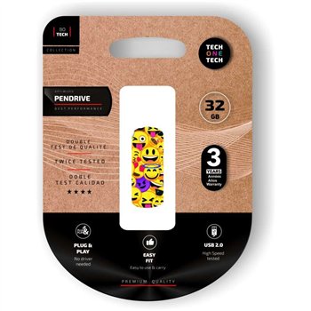 Clé USB 2.0 TechOneTech Clip Tech Emoji I'm Parting 32 Go