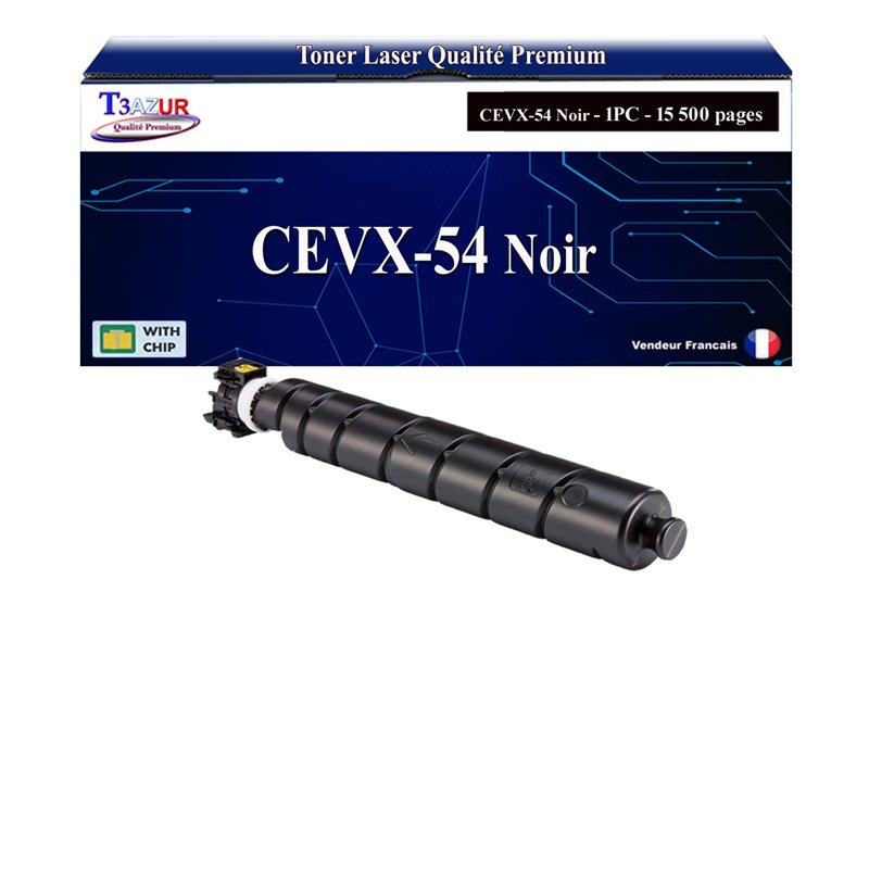 Toner compatible avec Canon C-EXV54 (1394C002) Noir - 15 500 pages