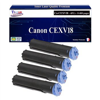 4x Toners compatibles avec Canon C-EXV18 (0386B002) - 8 400 pages