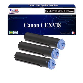 3x Toners compatibles avec Canon C-EXV18 (0386B002) - 8 400 pages