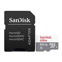 Carte microSDXC SanDisk Ultra 64 Go UHS-I U1 Classe 10 100 Mo/s + adaptateur SD
