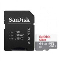 Carte microSDXC SanDisk Ultra 64 Go UHS-I U1 Classe 10 100 Mo/s + adaptateur SD