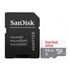 Carte microSDXC SanDisk Ultra 64 Go UHS-I U1 Classe 10 100 Mo/s + adaptateur SD
