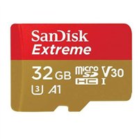 Carte microSDHC SanDisk Extreme 32 Go UHS-I U3 A1 Classe 10 100 Mo/s + adaptateur SD