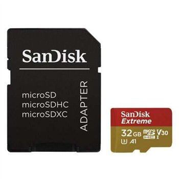 Carte microSDHC SanDisk Extreme 32 Go UHS-I U3 A1 Classe 10 100 Mo/s + adaptateur SD