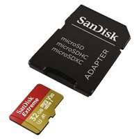 Carte microSDHC SanDisk Extreme 32 Go UHS-I U3 A1 Classe 10 100 Mo/s + adaptateur SD