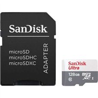 Carte microSDXC SanDisk Ultra 128 Go UHS-I U1 Classe 10 100 Mo/s + adaptateur SD