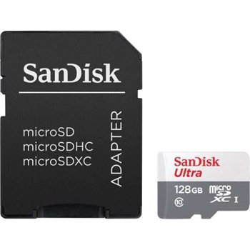 Carte microSDXC SanDisk Ultra 128 Go UHS-I U1 Classe 10 100 Mo/s + adaptateur SD
