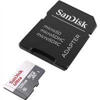 Carte microSDXC SanDisk Ultra 128 Go UHS-I U1 Classe 10 100 Mo/s + adaptateur SD