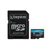Carte microSDXC Kingston Canvas Go Plus 128 Go UHS-I U3 V30 Classe 10 200 Mo/s avec adaptateur