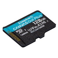 Carte microSDXC Kingston Canvas Go Plus 128 Go UHS-I U3 V30 Classe 10 200 Mo/s avec adaptateur