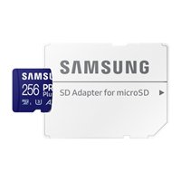 Carte microSDXC Samsung PRO Plus 256 Go UHS-I U3 A2 V30 Classe 10 avec adaptateur SD