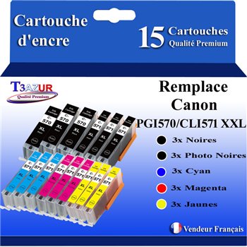 Lot de 10 Cartouches Compatibles Canon PGI570/CLI571 XL