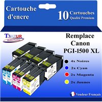 Lot de 10 Cartouches compatibles pour CANON PGI-1500 XL