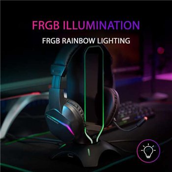 Casque gaming Mars MH122 ultraléger avec éclairage arc-en-ciel FRGB