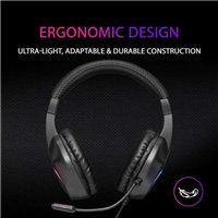 Casque gaming Mars MH122 ultraléger avec éclairage arc-en-ciel FRGB