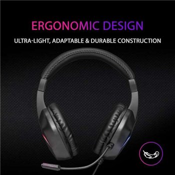Casque gaming Mars MH122 ultraléger avec éclairage arc-en-ciel FRGB