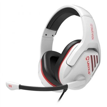 Casque Unykach Gaming Nova Gpro Blanc 2.1 avec microphone ajustable