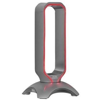 Support pour casque Mars Gaming MHHX 2-en-1 - Éclairage RGB dynamique - 2 ports USB 2.0 - Base antidérapante - Noir