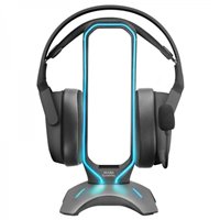 Support pour casque Mars Gaming MHHX 2-en-1 - Éclairage RGB dynamique - 2 ports USB 2.0 - Base antidérapante - Noir