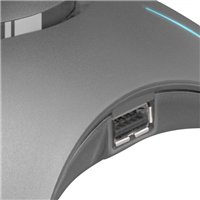 Support pour casque Mars Gaming MHHX 2-en-1 - Éclairage RGB dynamique - 2 ports USB 2.0 - Base antidérapante - Noir