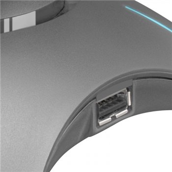 Support pour casque Mars Gaming MHHX 2-en-1 - Éclairage RGB dynamique - 2 ports USB 2.0 - Base antidérapante - Noir